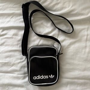 Adidas Vegan Leather Crossbody Bag Black